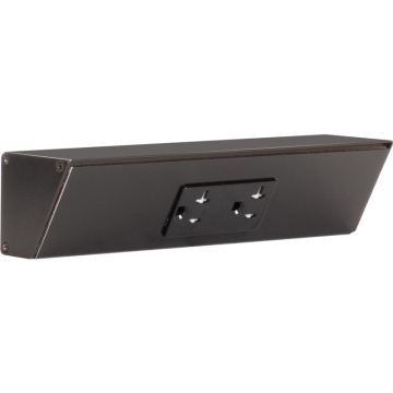 Task Lighting 9" Angled Power Strip - 1 Black Duplex Receptacle - Black