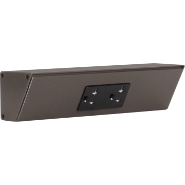 Task Lighting 9" Angled Power Strip - 1 Black Duplex Receptacle - Bronze