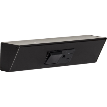 Task Lighting 9" Angled Power Strip - 1 Black Single Receptacle / Switch - Black