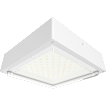 RAB VAN34 Amber LED Canopy Light - 1,864 Lumens - 60W - Amber - Drop Lens - On/Off Photocell - 120-277V