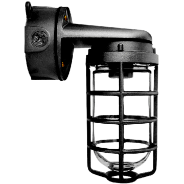 RAB 150W Max Wall Mount Vaporproof Light - Black - 120V