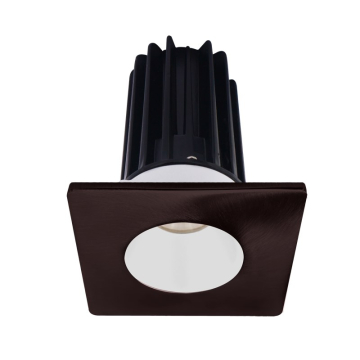 Lotus 2" LED Recessed Downlight - 8W - 2700K - 580 Lumens - White Reflector - Square Bronze Trim - 120V