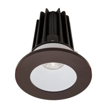 Lotus 2" LED Recessed Downlight - 8W - 2700K - 580 Lumens - White Reflector - Round Bronze Trim - 120V