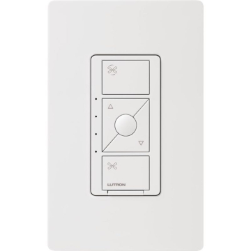 Lutron Caseta Wireless In-Wall Fan Control - 120V - White