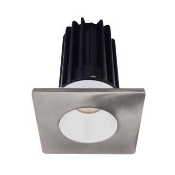 Lotus 2" LED Recessed Downlight - 8W - 2700K - 580 Lumens - White Reflector - Square Brushed Nickel Trim - 120V