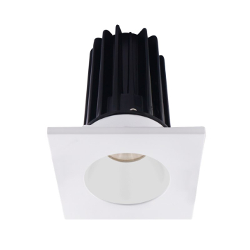 Lotus 2" LED Recessed Downlight - 8W - 2700K - 580 Lumens - White Reflector - Square White Trim - 120V