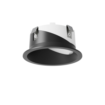 DMF Lighting X-Series 3" Round Downlight Wall Wash Micro-Flange Trim - Black