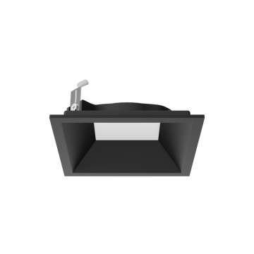 DMF Lighting X-Series 3" Square Adjustable Beveled Micro-Flange Trim - Black