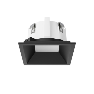 DMF Lighting X-Series 3" Square Downlight Beveled Micro-Flange Trim - Black
