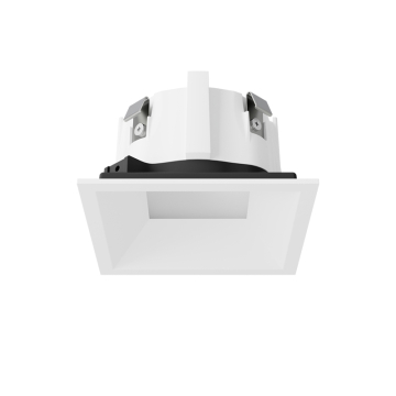 DMF Lighting X-Series 3" Square Downlight Beveled Micro-Flange Trim - White