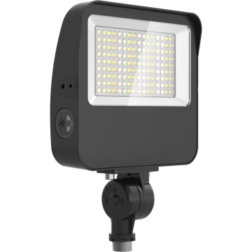 RAB XL22 LED Floodlight - 5,346 Max Lumens - 20 | 25 | 30 | 35W - Selectable Optics - Knuckle & Yoke Mounts - 120-277V - Bronze
