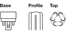 2-Pin Triple Tube Base